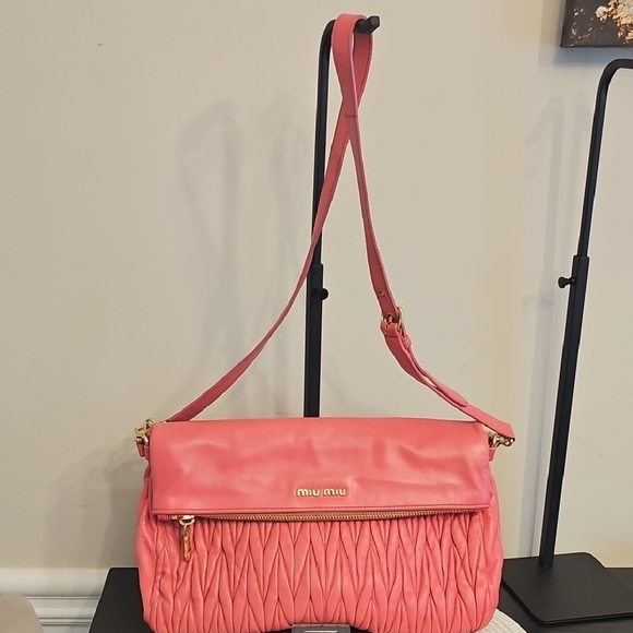 Miu Miu Handbags - Miu Miu Pink Quilted Women's Bag